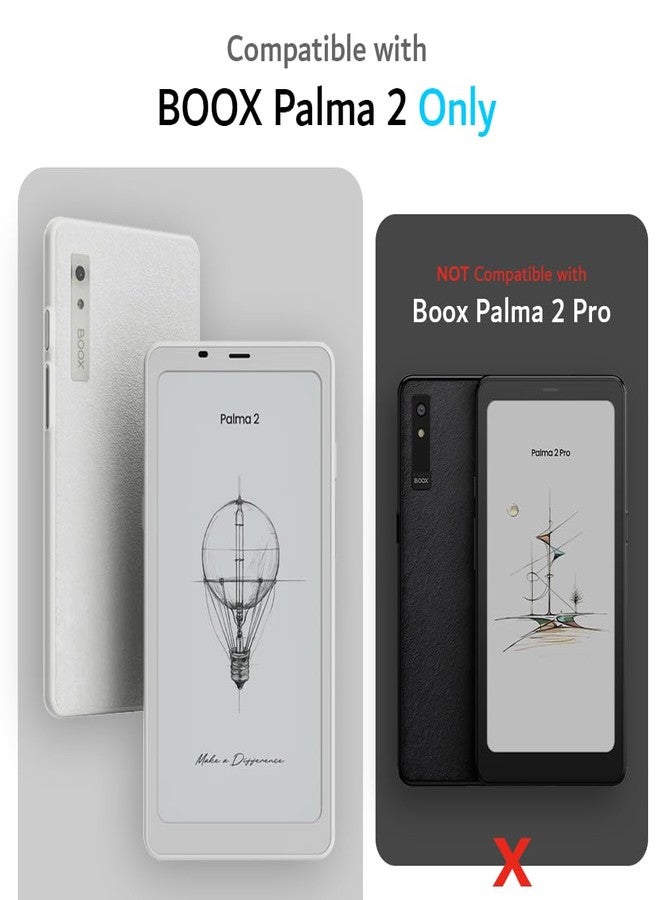 TUDIA SKN Clear Designed for Onyx Boox Palma 2 Case Back Cover, [DO NOT FIT Palma 2 PRO] Shockproof Slim Anti-Yellowing Silicone Gel Transparent Back Lightweight Grip TPU Bumper (Clear Glitter) - Image 2